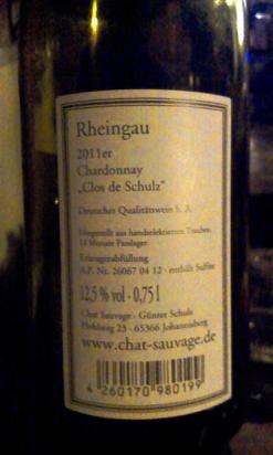 Clos de Schulz Chardonnay 2011